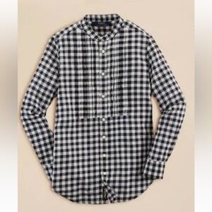 Ralph Lauren Classic Pintuck Gingham Girls Blouse